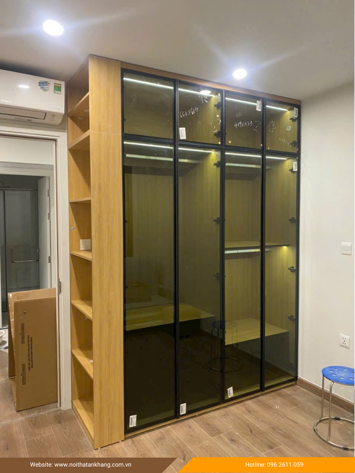 Tủ quần áo cánh kính - Mẫu 23
