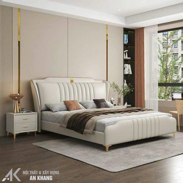 GIƯỜNG NGỦ BỌC NỆM SANG TRỌNG NHẬP KHẨU - AK742