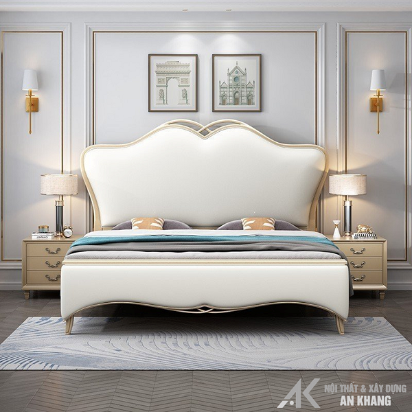 GIƯỜNG NGỦ BỌC NỆM SANG TRỌNG NHẬP KHẨU - AK818