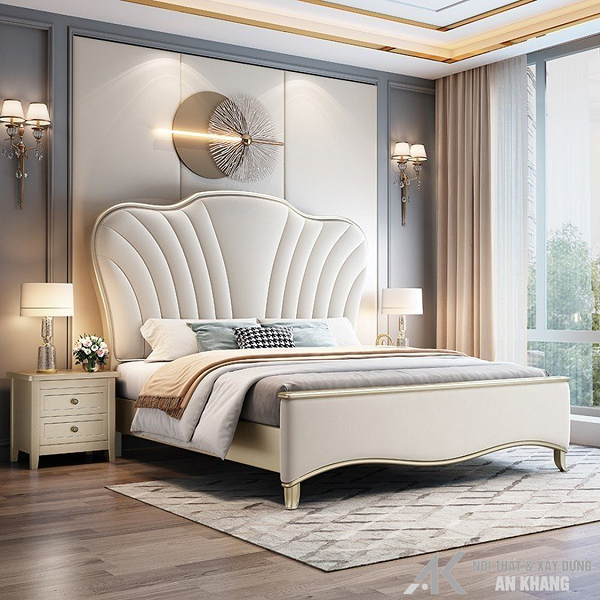 GIƯỜNG NGỦ BỌC NỆM SANG TRỌNG NHẬP KHẨU - AK835