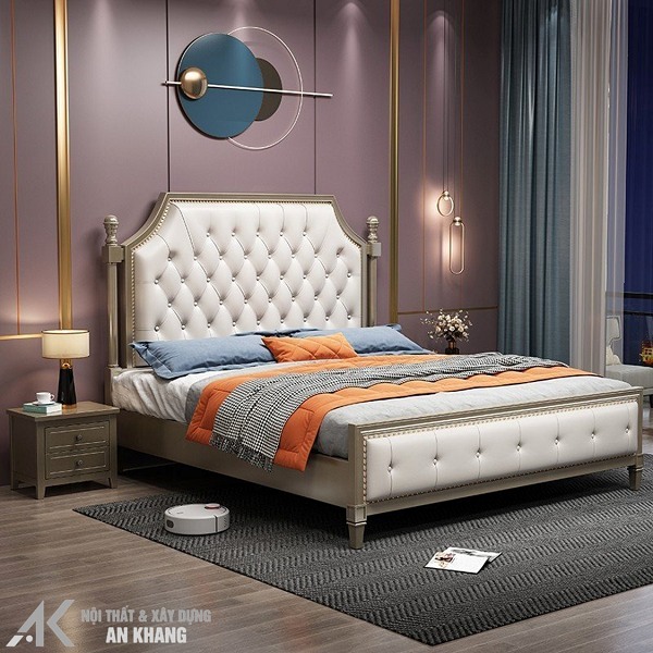 GIƯỜNG NGỦ BỌC NỆM SANG TRỌNG NHẬP KHẨU - AK836