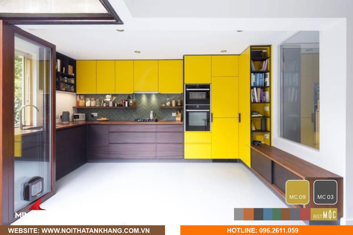 Tủ bếp gỗ công nghiệp - Mẫu 8