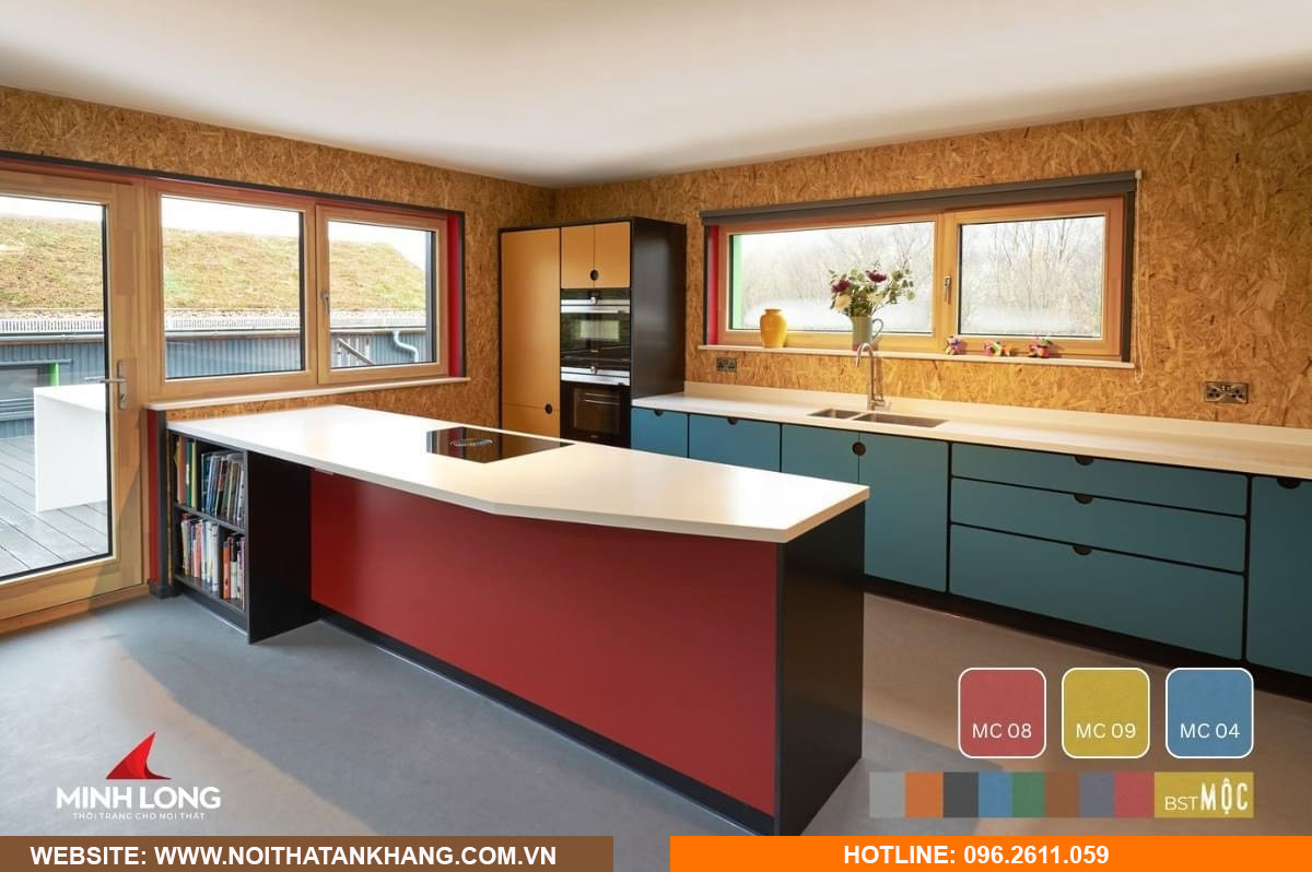 Tủ bếp gỗ công nghiệp - Mẫu 10