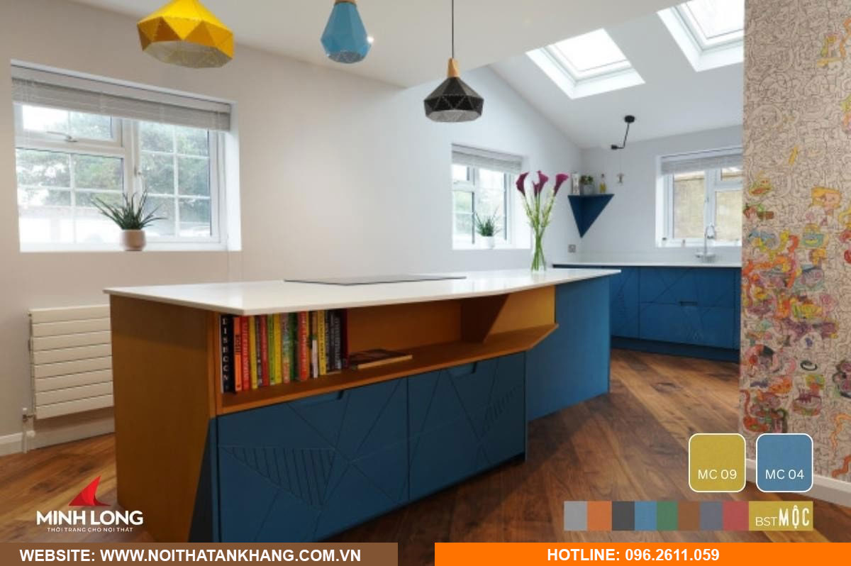 Tủ bếp gỗ công nghiệp - Mẫu 11