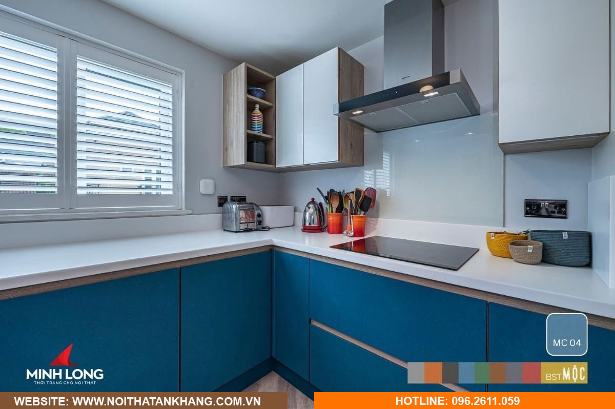 Tủ bếp gỗ công nghiệp - Mẫu 12