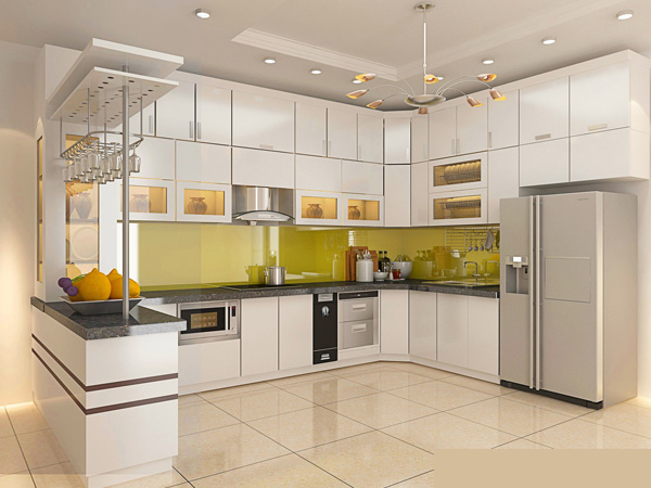 Tủ bếp gỗ công nghiệp - Mẫu 7