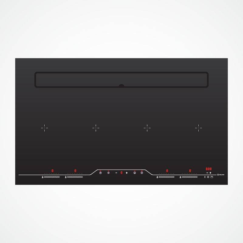 Bếp từ kết hợp máy hút khói khử mùi Malloca HIH-904 SLIM