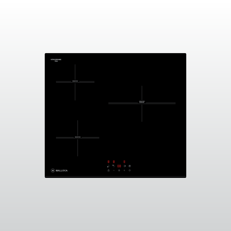 Bếp kính âm 3 từ Malloca MH-5903 IN