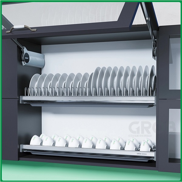 Giá bát cố định khung nhôm inox SUS304 Grob GS304-190