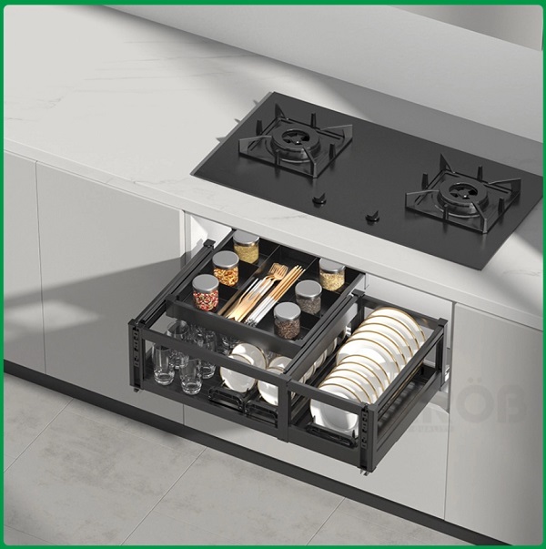 Kệ đựng bát đĩa đa năng nhôm phủ nano cao cấp Grob C1NB.60