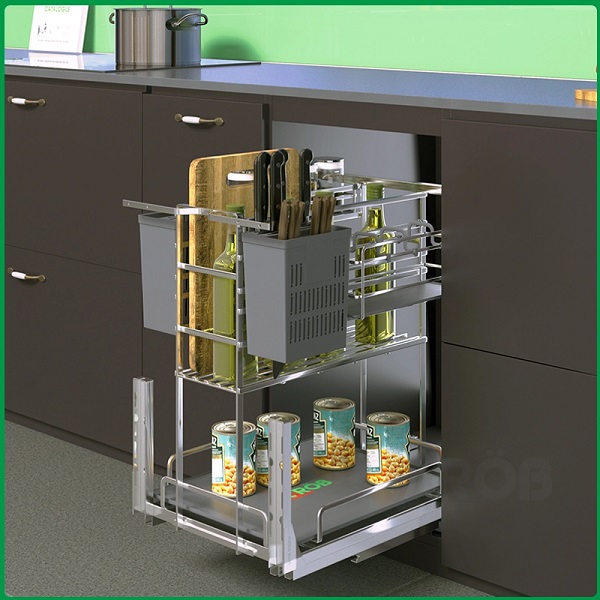 Kệ đựng dao thớt đa năng Inox SUS304 Nan Oval Grob GOP304-330