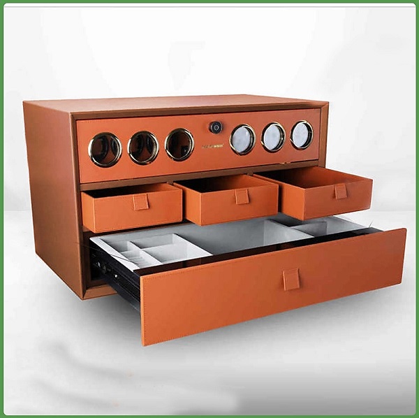 Tủ đồng hồ cơ kết hợp két điện tử cao cấp Grob HML-VIP3