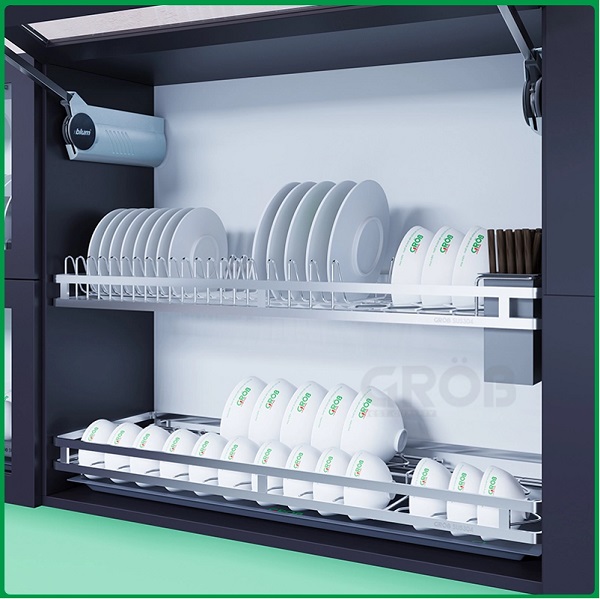 Giá bát cố định nan dẹt inox SUS304 Grob GD304-160