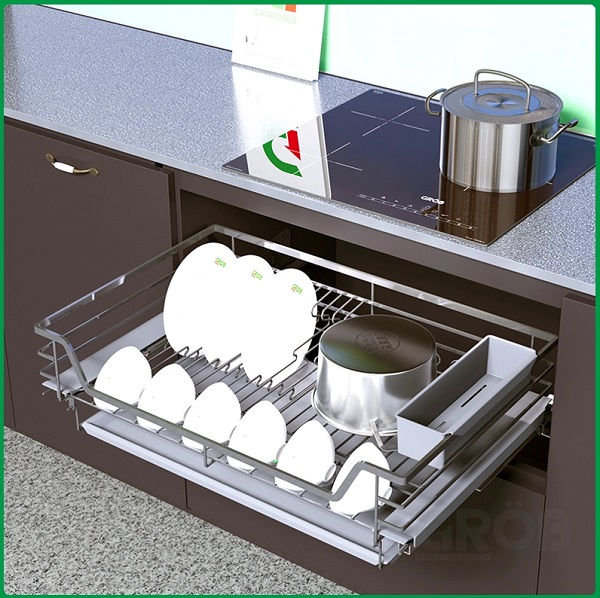 Kệ đựng bát đĩa đa năng hợp kim sơn Nano Grob GP-80