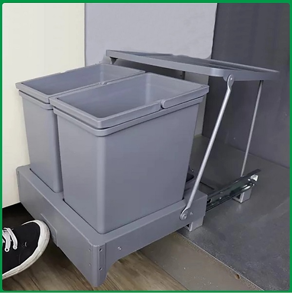 Thùng đựng rác gắn mở tự động 2 ngăn Grob GR-2OP