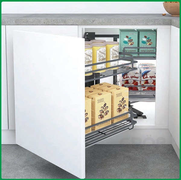 Kệ góc liên hoàn hợp kim sơn Nano GP-90L (Trái)