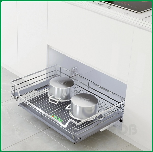 Kệ đựng xoong nồi nan dẹt Inox GB304-80