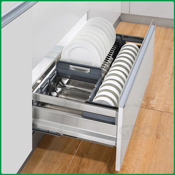 Kệ đựng bát đĩa đa năng inox hộp Grob GH-71