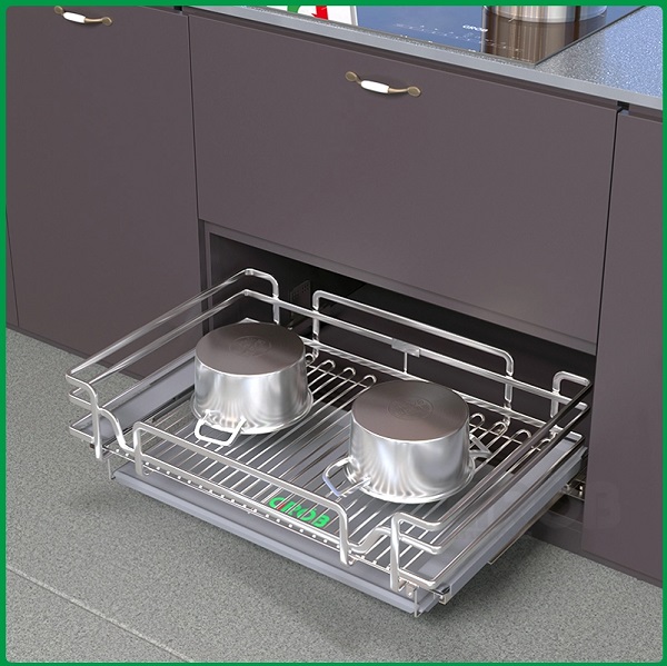 Kệ đựng xoong nồi đa năng Inox SUS304 Nan Oval Grob GOP304-80