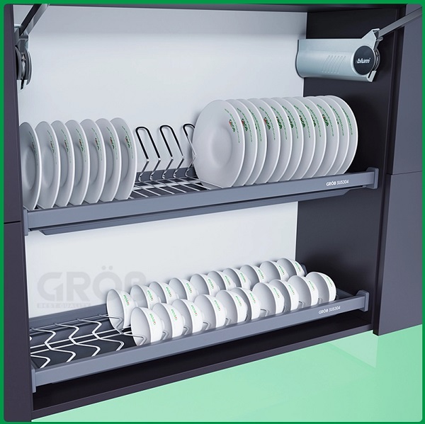 Giá bát cố định Inox SUS304 Nan Oval Grob GO304-H180