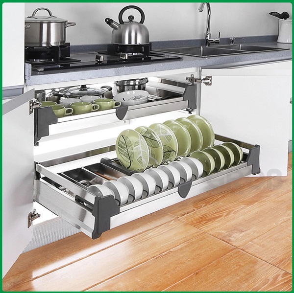 Kệ đựng bát đĩa đa năng inox hộp Grob GH-71A