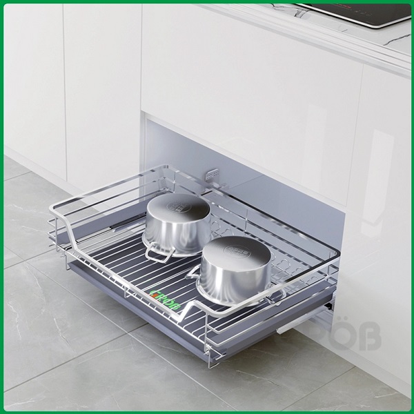 Kệ đựng xoong nồi nan vuông inox mạ crom Grob CS-91