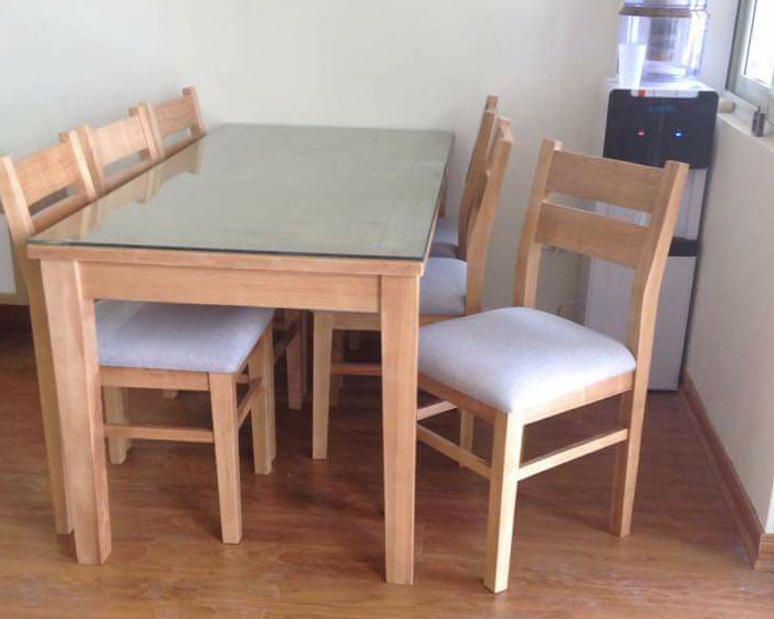 Bàn ghế ăn gỗ tự nhiên Tần Bì