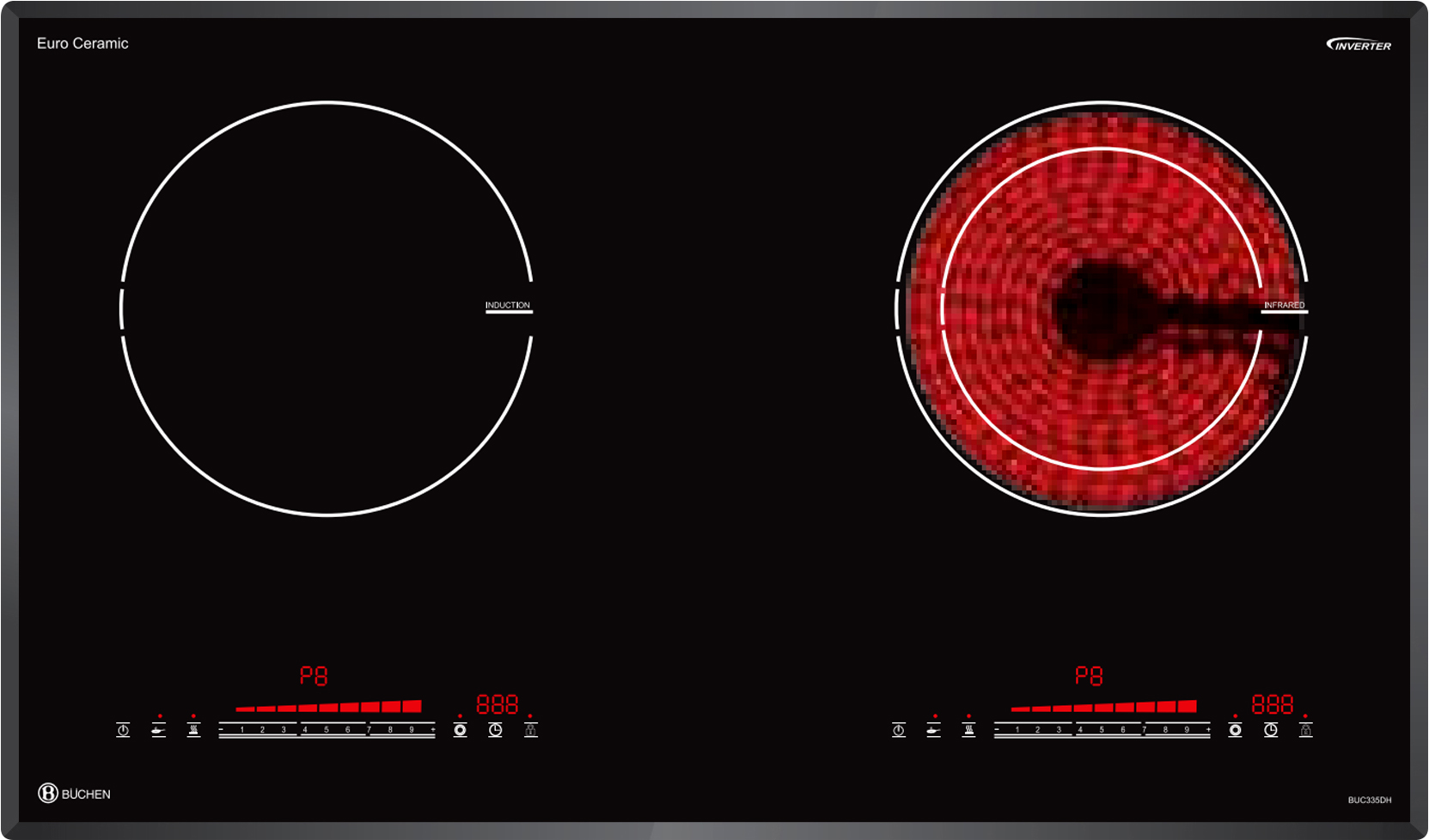 BẾP 1 TỪ 1 HỒNG NGOẠI BUCHEN BUC335DH