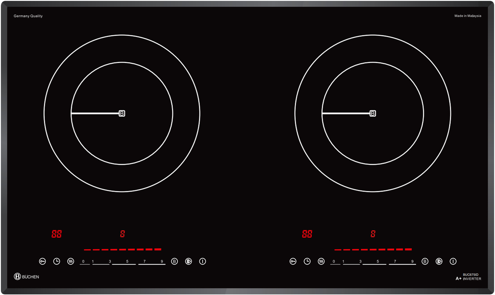 BẾP 2 TỪ BUCHEN BU675ID - MADE IN MALAYSIA
