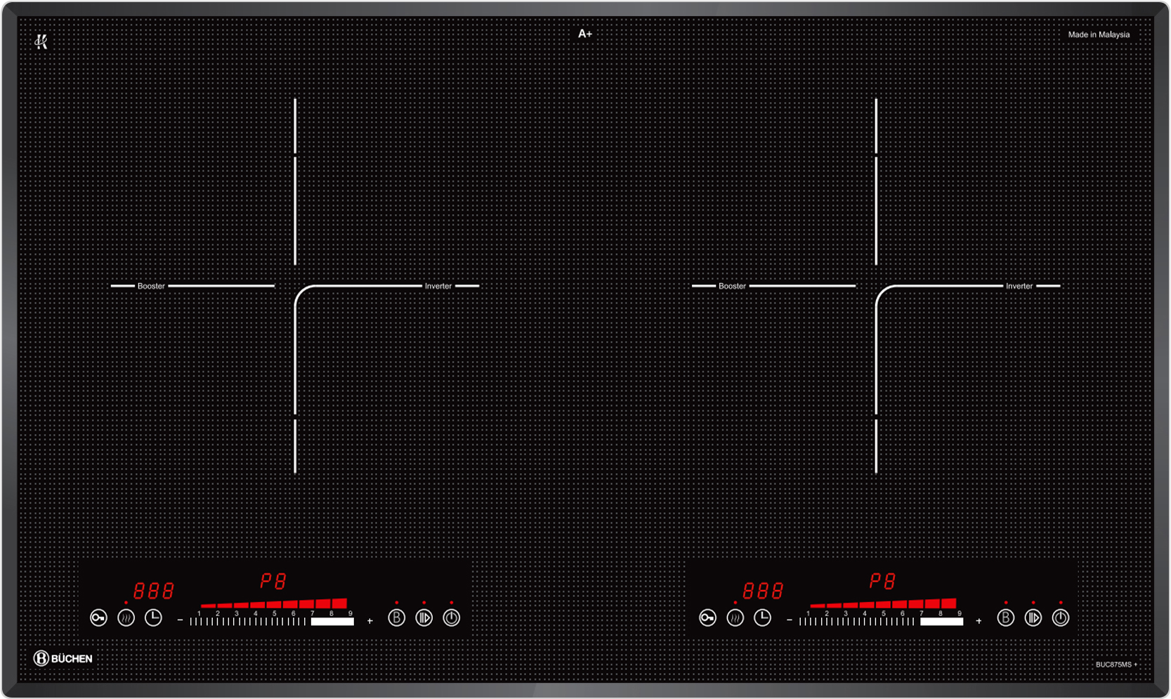 BẾP 2 TỪ BUCHEN BUC875MS+  - MADE IN MALAYSIA
