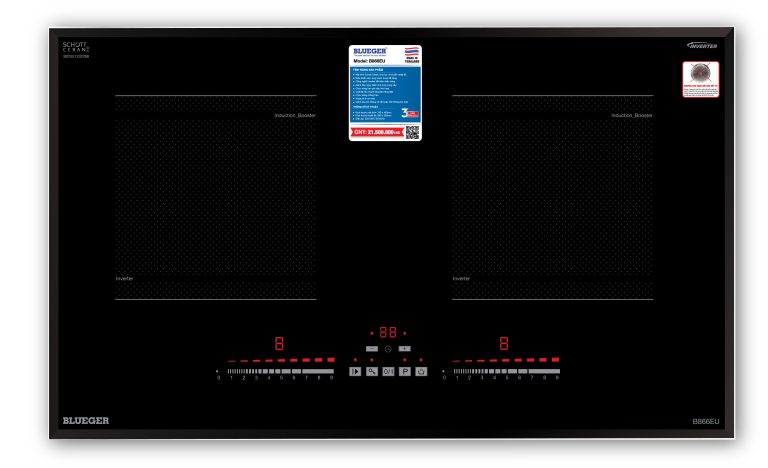 Bếp từ đôi Blueger B866EU - Made in Thailand