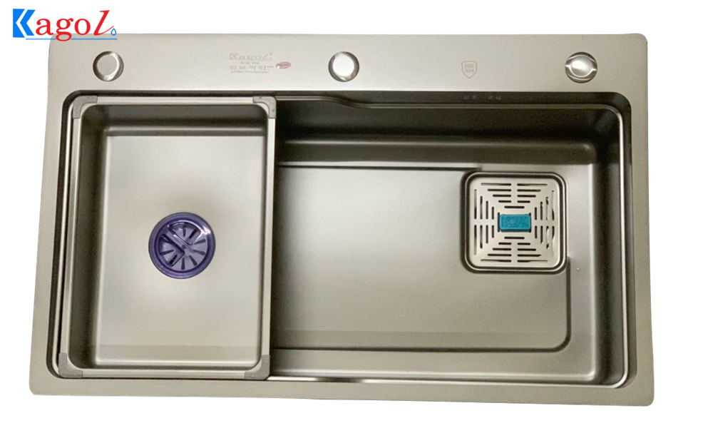 Chậu rửa bát một hố nano xám Kagol KNB7546