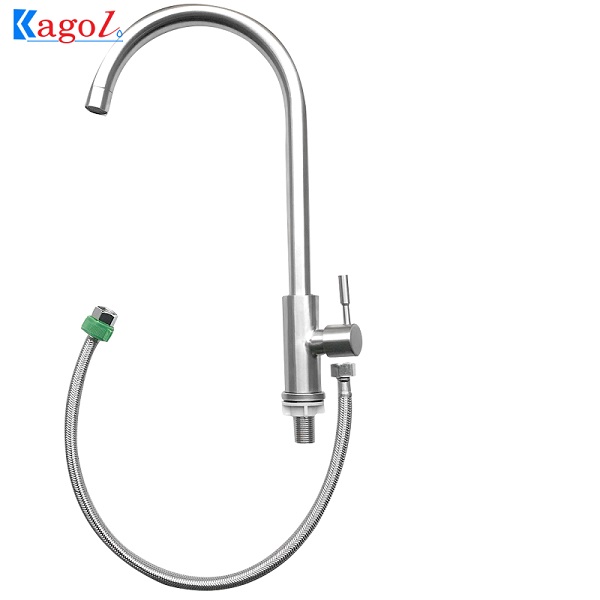 Vòi rửa bát lạnh, cần cứng thân cong Kagol K31