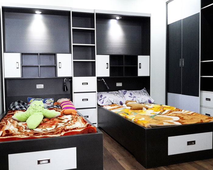 Giường ngủ đôi gỗ MDF An Cường