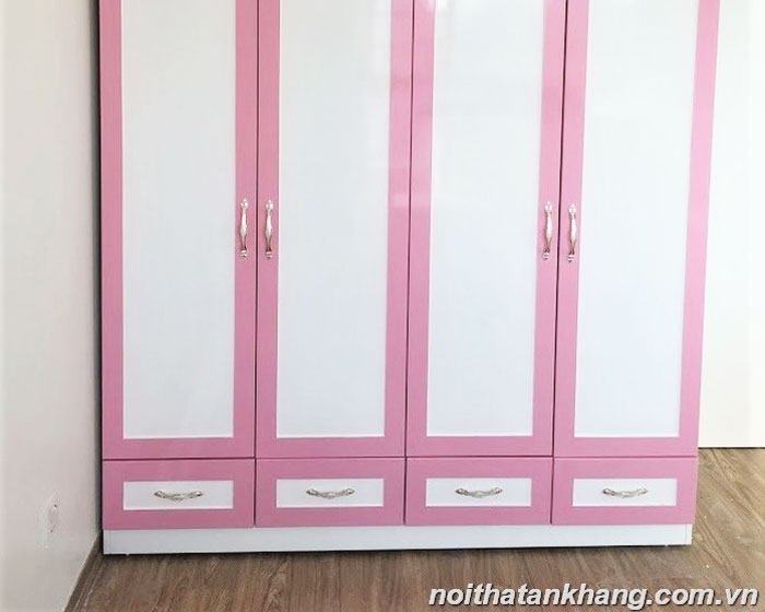 Tủ quần áo trẻ em gỗ MDF chống ẩm phun sơn 2K