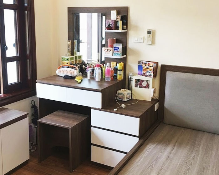 Bàn trang điểm đơn giản gỗ MDF lõi xanh chống ẩm