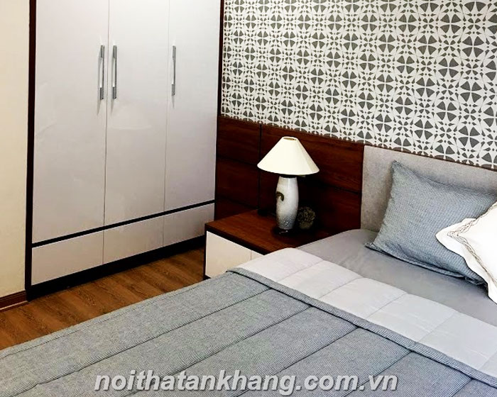 Tủ quần áo âm tường gỗ MDF lõi xanh chống ẩm phủ Laminate bóng