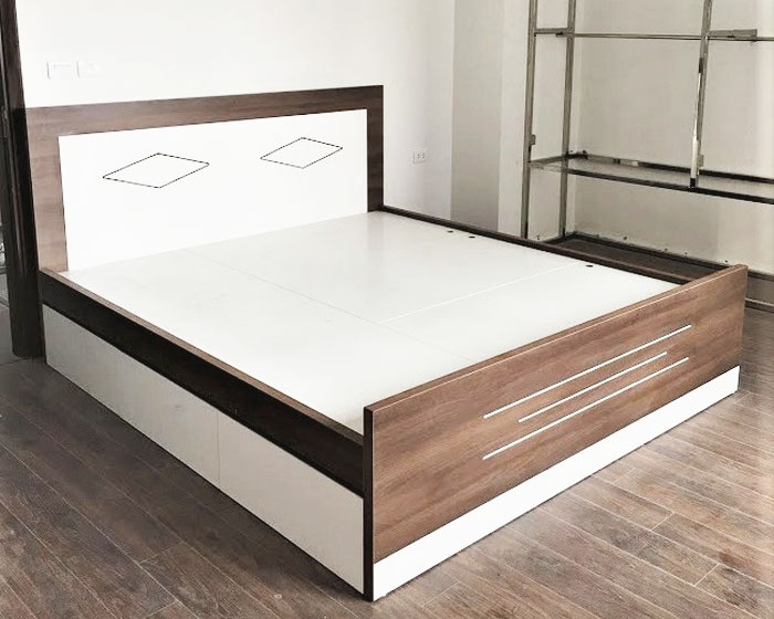 Giường ngủ 1,6m x 2m gỗ MDF lõi xanh chống ẩm