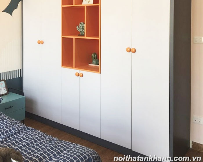 Tủ quần áo trẻ em gỗ MDF lõi xanh chống ẩm phủ Melamine