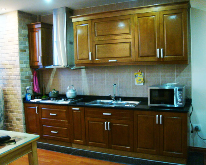 Tủ bếp gỗ tự nhiên Xoan Đào