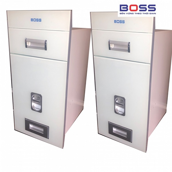 THÙNG GẠO MẶT GƯƠNG PHÍM ẤN MÀU TRẮNG SỮA BOSS BAW 300