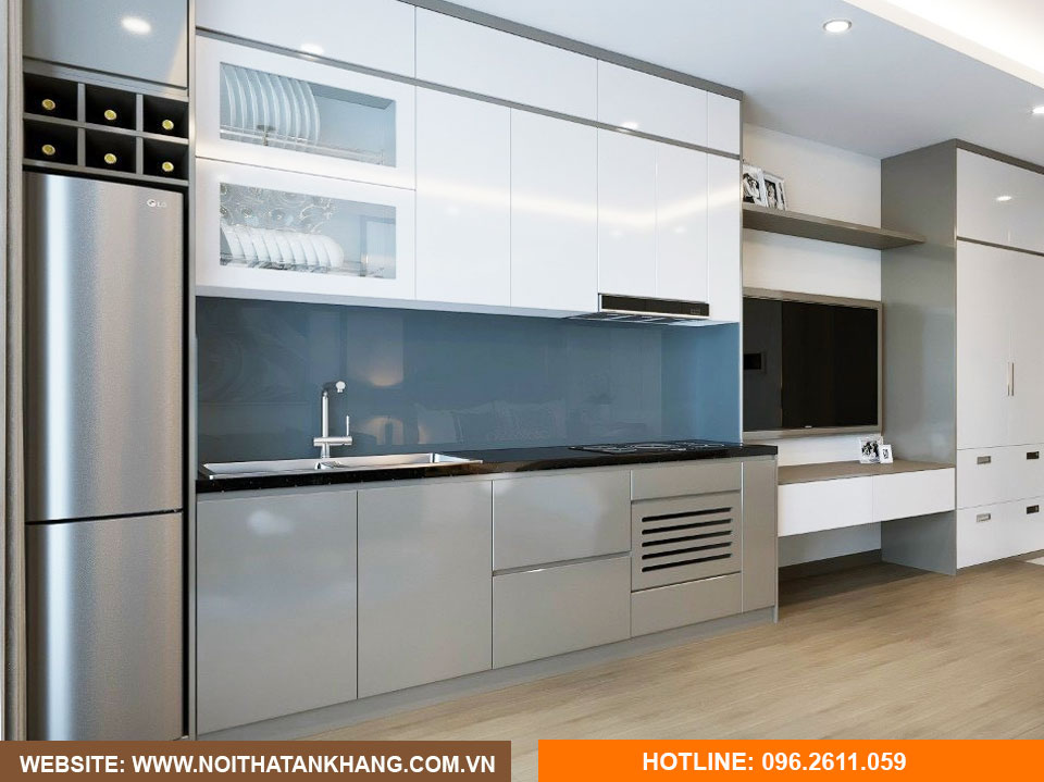 Tủ bếp gỗ công nghiệp - Mẫu 15