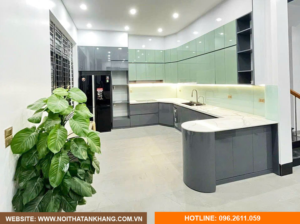 Tủ bếp gỗ công nghiệp - Mẫu 16