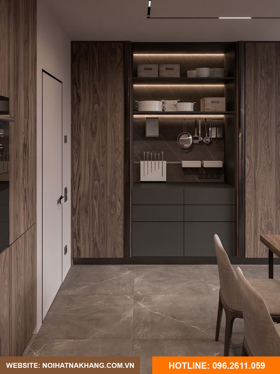 Tủ bếp gỗ công nghiệp - Mẫu 17