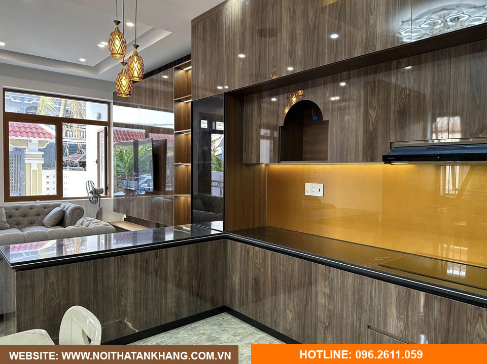 Tủ bếp gỗ công nghiệp - Mẫu 19