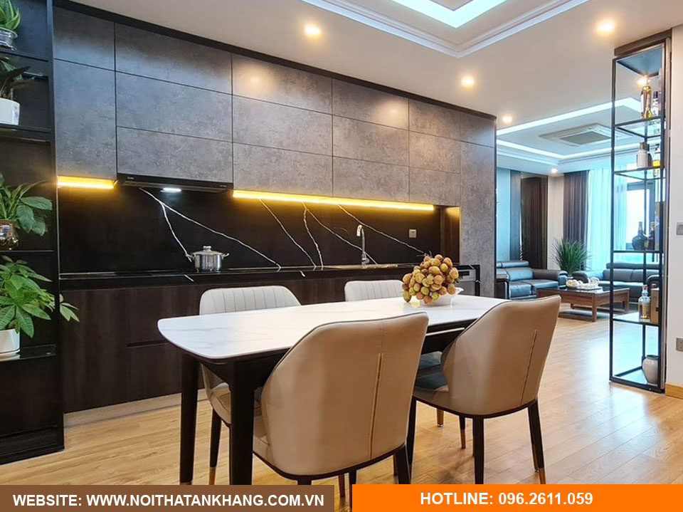 Tủ bếp gỗ công nghiệp - Mẫu 14