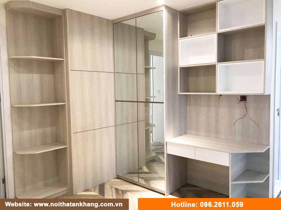 Bộ nội thất phòng ngủ gỗ MDF lõi xanh chống ẩm phủ Melamine