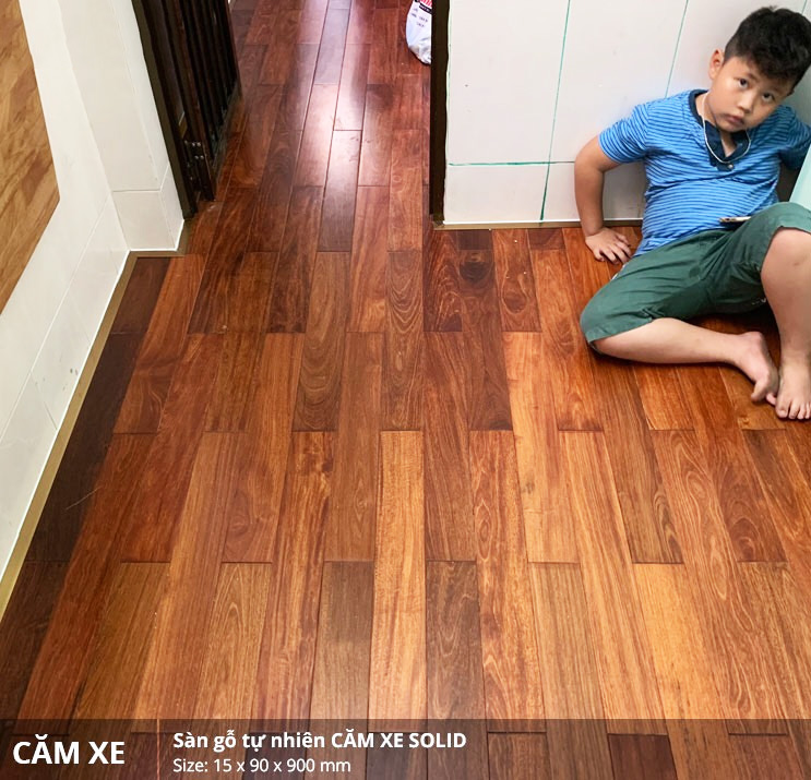 Sàn gỗ tự nhiên căm xe solid
