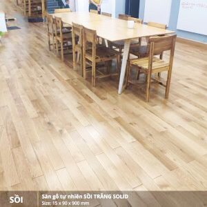Sàn gỗ tự nhiên sồi trắng Solid
