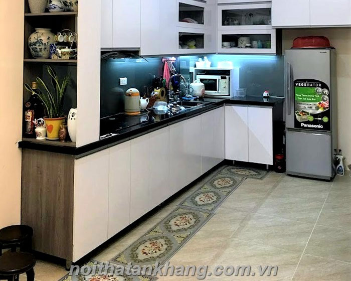 Tủ bếp gỗ MDF lõi xanh chống ẩm phủ Melamine